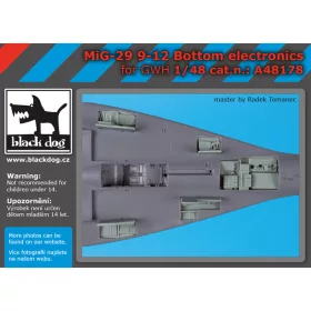   Black Dog A48178 Mig-29 9-12 bottom electric for GWH makett dioráma kiegészítő (1/48)