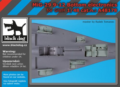 Black Dog A48178 Mig-29 9-12 bottom electric for GWH makett dioráma kiegészítő (1/48)