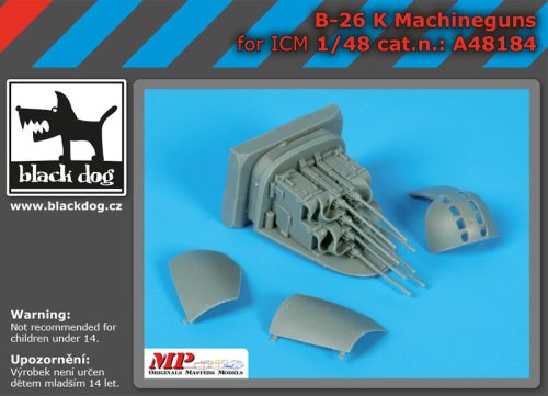 Black Dog A48184 B-26 K machineguns for ICM makett dioráma kiegészítő (1/48)