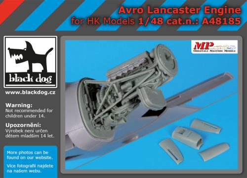 Black Dog A48185 Avro Lancaster engine for HK Models makett dioráma kiegészítő (1/48)