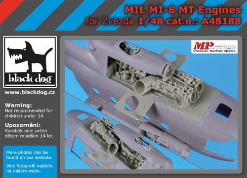 Black Dog A48188 Mil Mi 8 MT engines for Zvezda makett dioráma kiegészítő (1/48)