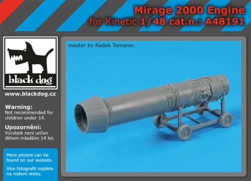 Black Dog A48191 Mirage 2000 engine for Kinetic makett dioráma kiegészítő (1/48)