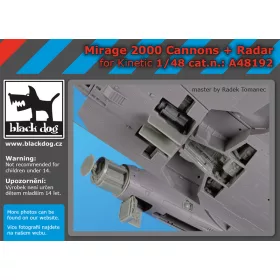   Black Dog A48192 Mirage 2000 cannons +radar for Kinetic makett dioráma kiegészítő (1/48)