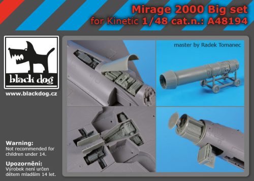 Black Dog A48194 Mirage 2000 big set for Kinetic makett dioráma kiegészítő (1/48)