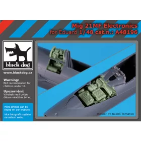   Black Dog A48196 Mig 21 MF electronics for Eduard makett dioráma kiegészítő (1/48)