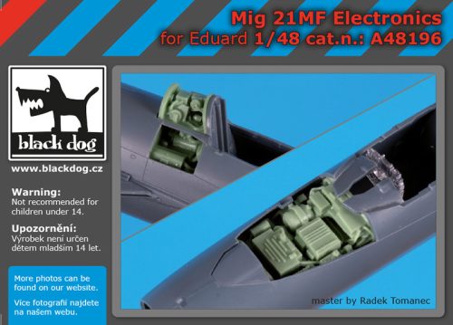 Black Dog A48196 Mig 21 MF electronics for Eduard makett dioráma kiegészítő (1/48)