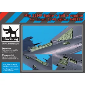  Black Dog A48197 Mig 21 MF spine+tail+engine for Eduard makett dioráma kiegészítő (1/48)