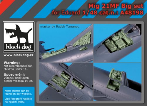 Black Dog A48198 Mig 21 MF big set for Eduard makett dioráma kiegészítő (1/48)