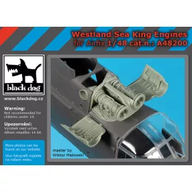   Black Dog A48200 Westland Sea King engines for Airfix makett dioráma kiegészítő (1/48)