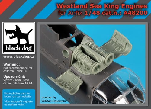 Black Dog A48200 Westland Sea King engines for Airfix makett dioráma kiegészítő (1/48)