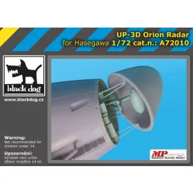   Black Dog A72010 UP -3 D Orion radar for Hasegawa makett dioráma kiegészítő (1/72)