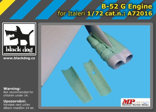 Black Dog A72016 B-52 G engine for Italeri makett dioráma kiegészítő (1/72)