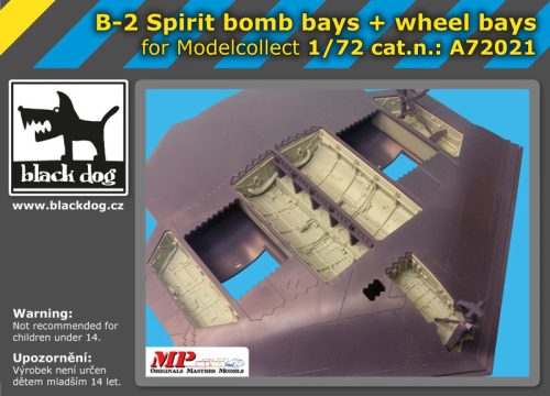 Black Dog A72021 B-2 Spirit bobb bays+wheel bays for Modelcollect makett dioráma kiegészítő (1/72)