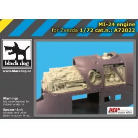   Black Dog A72022 Mi-24 engine for Zvezda makett dioráma kiegészítő (1/72)