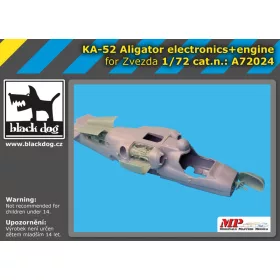   Black Dog A72024 Ka -52 Aligator electronics+engine for Zvezda makett dioráma kiegészítő (1/72)