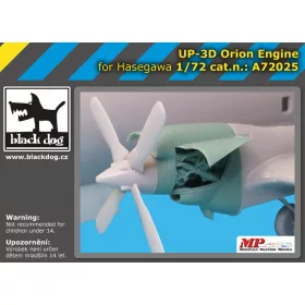   Black Dog A72025 UP-3 D Orion engine for Hasegawa makett dioráma kiegészítő (1/72)