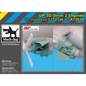   Black Dog A72026 UP-3 D Orion 2 engines for Hasegawa makett dioráma kiegészítő (1/72)
