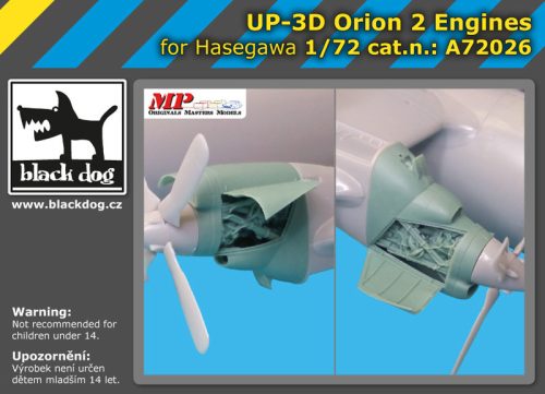 Black Dog A72026 UP-3 D Orion 2 engines for Hasegawa makett dioráma kiegészítő (1/72)