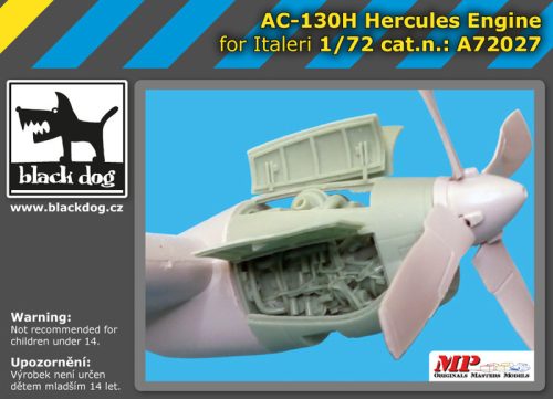 Black Dog A72027 AC-130 H Hercules engine for Italeri makett dioráma kiegészítő (1/72)