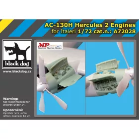   Black Dog A72028 AC-130 H Hercules 2 engines for Italeri makett dioráma kiegészítő (1/72)