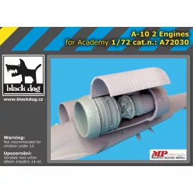   Black Dog A72030 A-10 2 engines for Academy makett dioráma kiegészítő (1/72)