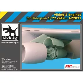   Black Dog A72031 Viking 2 engines for Hasegawa makett dioráma kiegészítő (1/72)