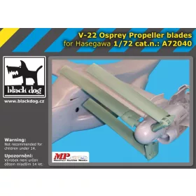   Black Dog A72040 V-22 Osprey propeller blades for Hasegawa makett dioráma kiegészítő (1/72)