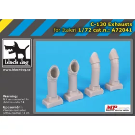   Black Dog A72041 C-130 exhausts for Italeri makett dioráma kiegészítő (1/72)