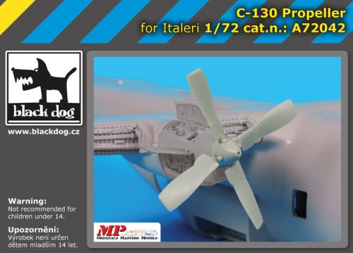 Black Dog A72042 C-130 propeller for Italeri makett dioráma kiegészítő (1/72)