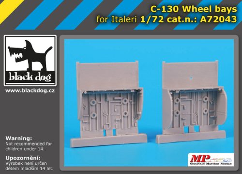 Black Dog A72043 C-130 wheel bays for Italeri makett dioráma kiegészítő (1/72)