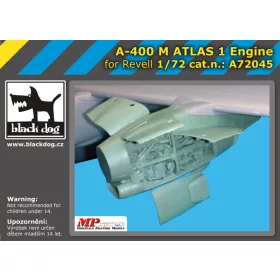   Black Dog A72045 A-400 M Atlas 1 engine for Revell makett dioráma kiegészítő (1/72)
