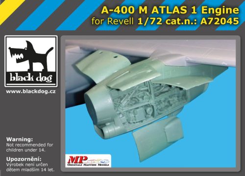 Black Dog A72045 A-400 M Atlas 1 engine for Revell makett dioráma kiegészítő (1/72)