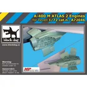   Black Dog A72046 A-400 M Atlas 2 engines for Revell makett dioráma kiegészítő (1/72)
