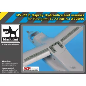   Black Dog A72049 MV- 22B Osprey Hydraulics and sensors for Hasegawa makett dioráma kiegészítő (1/72)