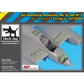   Black Dog A72050 De Havilland Mosquito Mk VI set N°1 for Tamiya makett dioráma kiegészítő (1/72)
