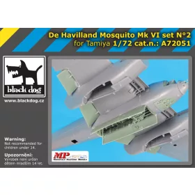   Black Dog A72051 De Havilland Mosquito Mk VI set N°2 for tamiya makett dioráma kiegészítő (1/72)