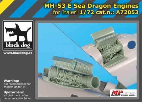 Black Dog A72053 MH-53E Sea Dragon Engines for Italeri makett dioráma kiegészítő (1/72)