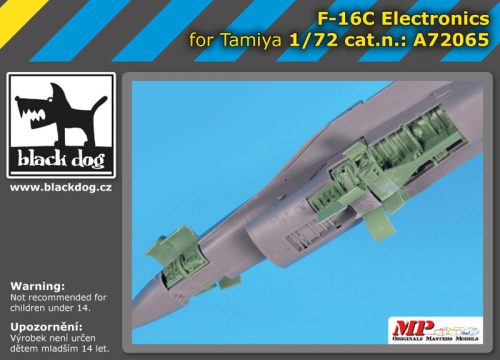 Black Dog A72065 F-16 C electronics for Tamiya makett dioráma kiegészítő (1/72)