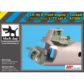   Black Dog A72067 Ch -46 D fron tengine+cocpit for Hooby Boss makett dioráma kiegészítő (1/72)