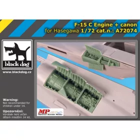  Black Dog A72074 F-15 C engine+canon for Hasegawa makett dioráma kiegészítő (1/72)