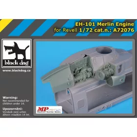   Black Dog A72076 EH-101 Merlin engine for Revell makett dioráma kiegészítő (1/72)