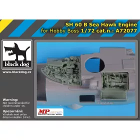   Black Dog A72077 SH 60 B Sea Hawk engine for Hooby Boss makett dioráma kiegészítő (1/72)