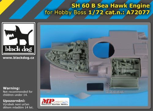 Black Dog A72077 SH 60 B Sea Hawk engine for Hooby Boss makett dioráma kiegészítő (1/72)