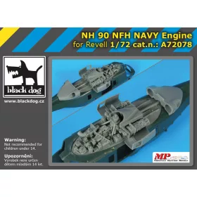   Black Dog A72078 NH 90 NFH Navy engine for Revell makett dioráma kiegészítő (1/72)