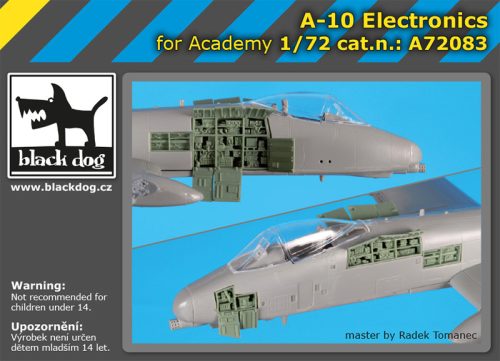 Black Dog A72083 A-10 electronics for Academy makett dioráma kiegészítő (1/72)