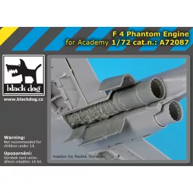   Black Dog A72087 F-4 Phantom engine for Academy makett dioráma kiegészítő (1/72)
