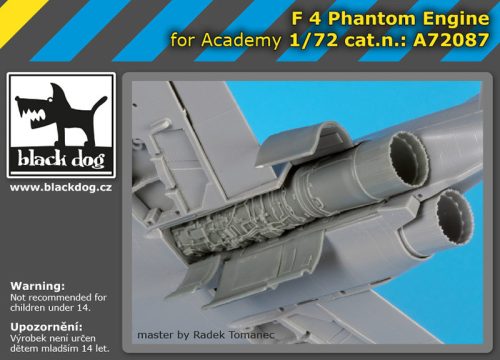 Black Dog A72087 F-4 Phantom engine for Academy makett dioráma kiegészítő (1/72)