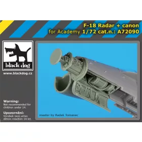   Black Dog A72090 F-18 radar+canon for Academy makett dioráma kiegészítő (1/72)