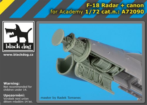 Black Dog A72090 F-18 radar+canon for Academy makett dioráma kiegészítő (1/72)