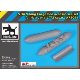   Black Dog A72094 S 3 A Viking cargo POD accessories set for Hasegawa makett dioráma kiegészítő (1/72)